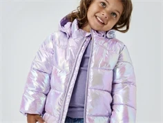 Name It orchid bloom shiny puffer vinterjakke